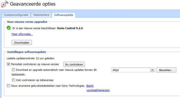 Control Geavanceerde Opties1